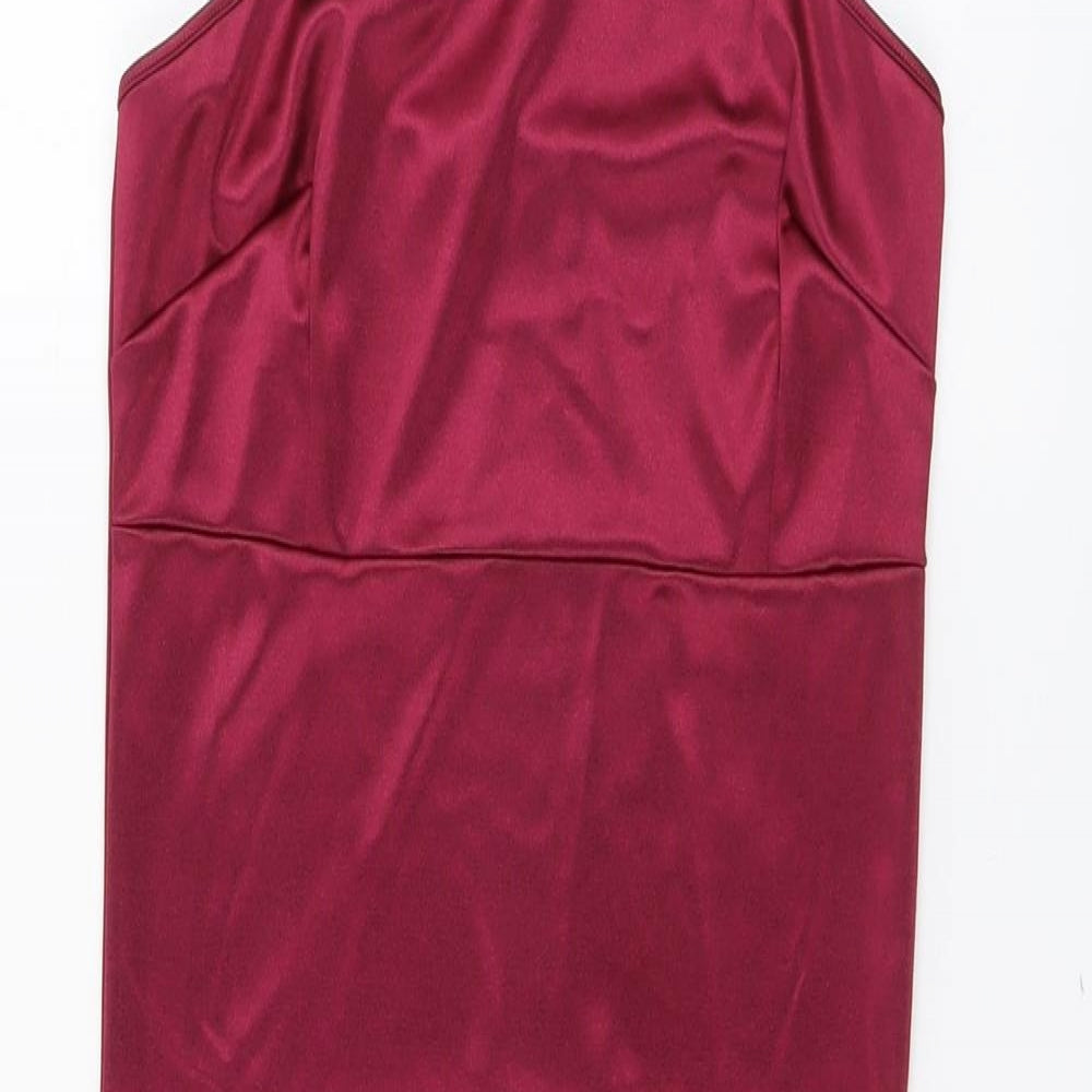 Motel Womens Purple Polyester Slip Dress Size S Square Neck Pullover