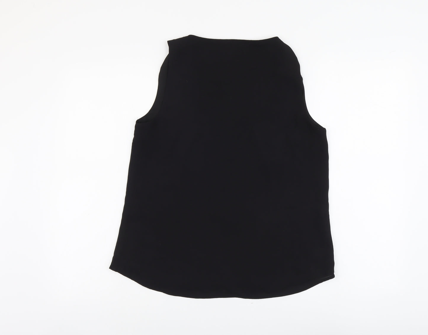Oasis Womens Black Polyester Basic Tank Size 12 V-Neck