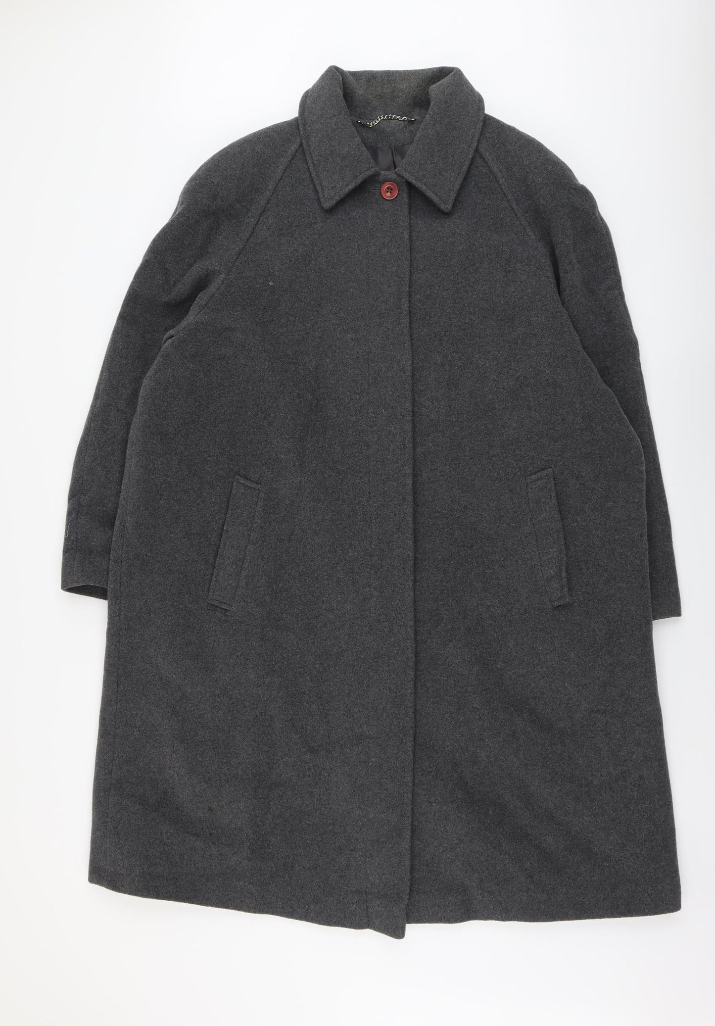 Berkertex Womens Grey Overcoat Coat Size 20 Button