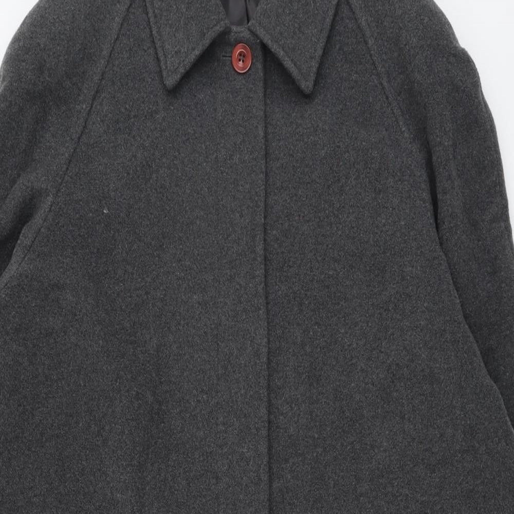Berkertex Womens Grey Overcoat Coat Size 20 Button