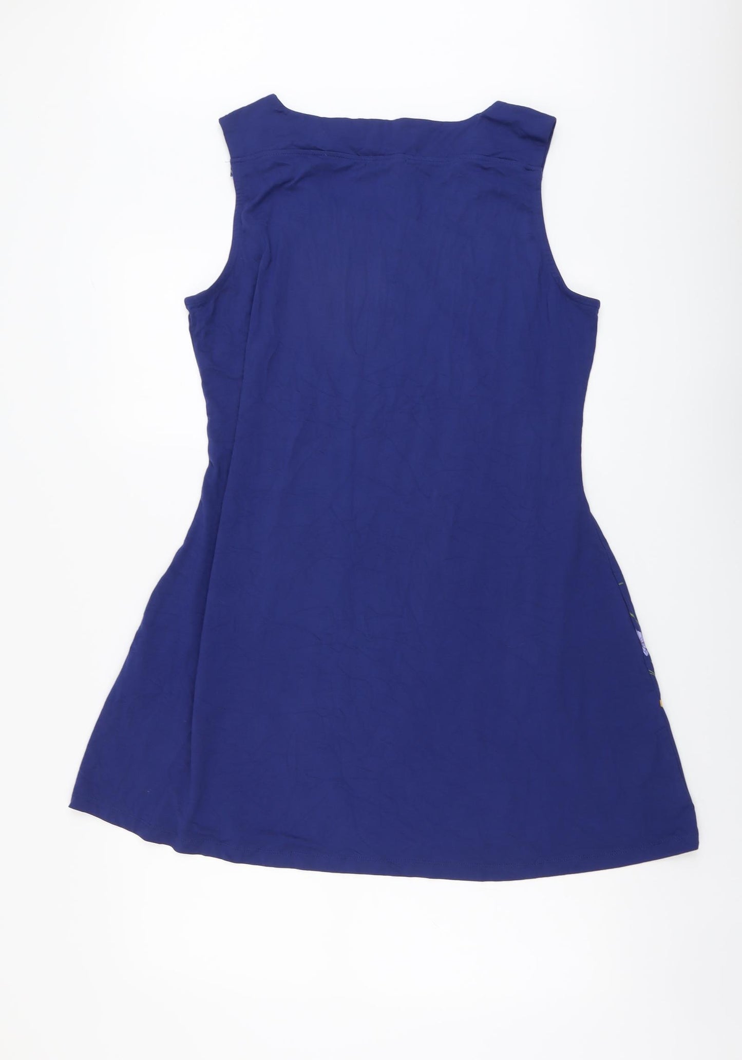 Joe Browns Womens Blue Viscose A-Line Size 18 Scoop Neck Pullover - Dragonfly