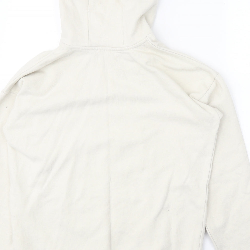 Marks and Spencer Boys Beige Cotton Pullover Hoodie Size 15-16 Years Pullover