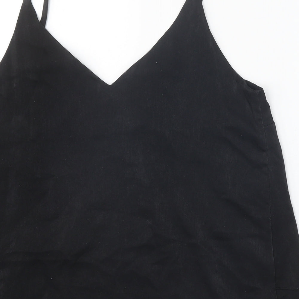 George Womens Black Polyester Camisole Tank Size 16 V-Neck