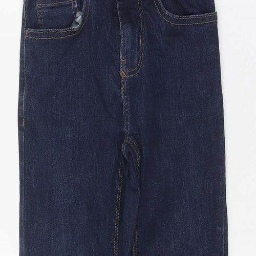 Zara Boys Blue Cotton Straight Jeans Size 9 Months Regular Zip