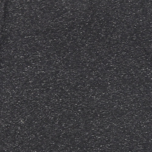 Papaya Womens Black Cotton Basic T-Shirt Size 10 Round Neck - Weekend