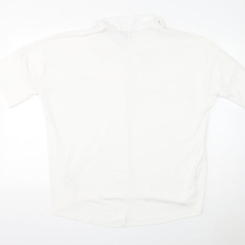 Primark Womens White Polyester Basic Polo Size 12 Collared