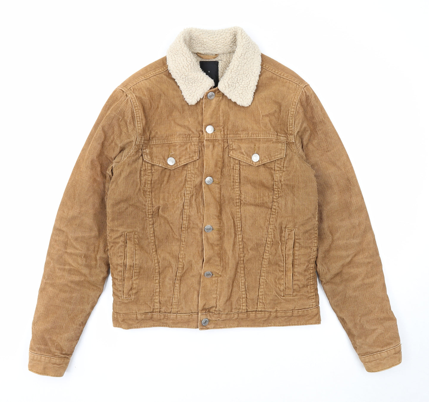 New Look Mens Brown Jacket Size S Button