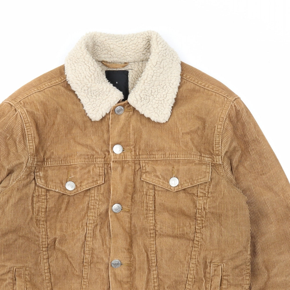 New Look Mens Brown Jacket Size S Button