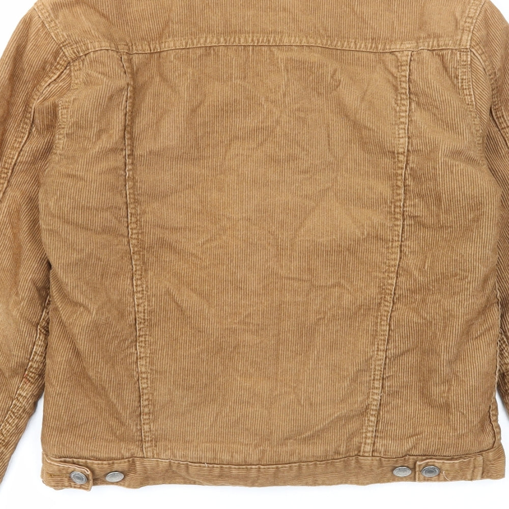 New Look Mens Brown Jacket Size S Button