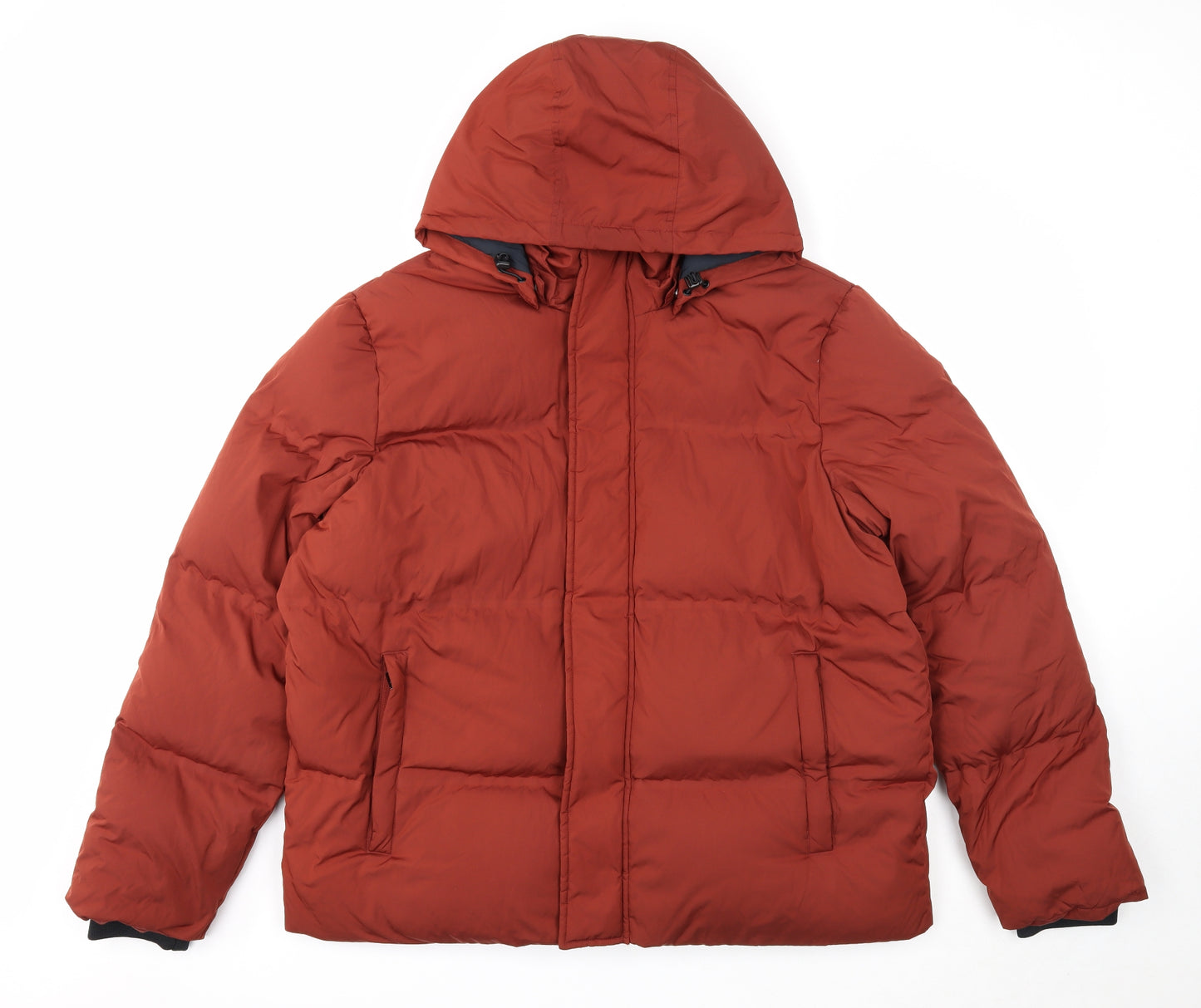 Marks and Spencer Mens Brown Quilted Coat Size XL Zip