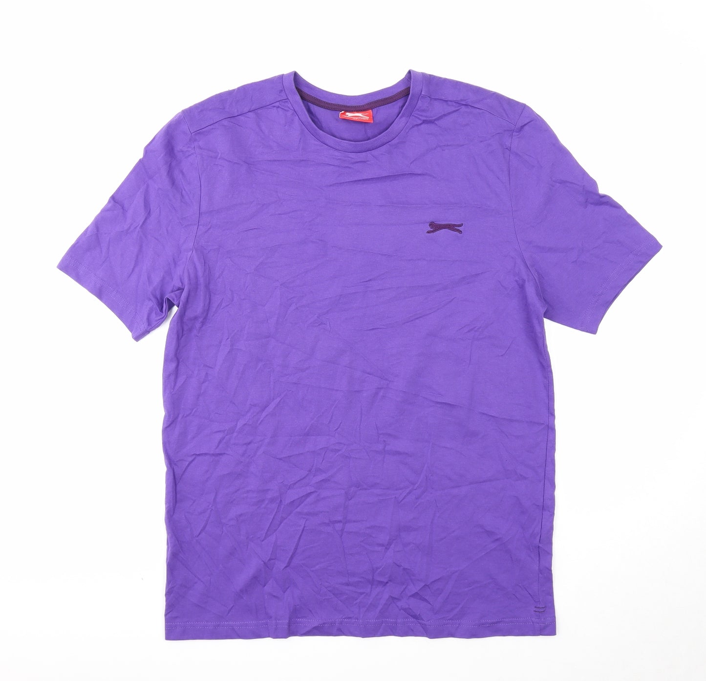 Slazenger Mens Purple Polyester T-Shirt Size M Round Neck