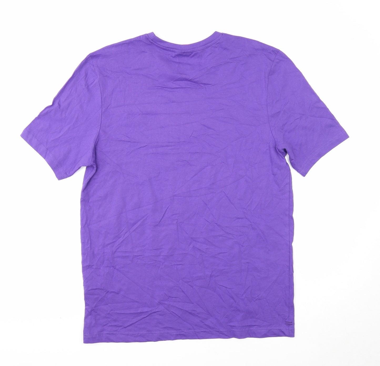 Slazenger Mens Purple Polyester T-Shirt Size M Round Neck