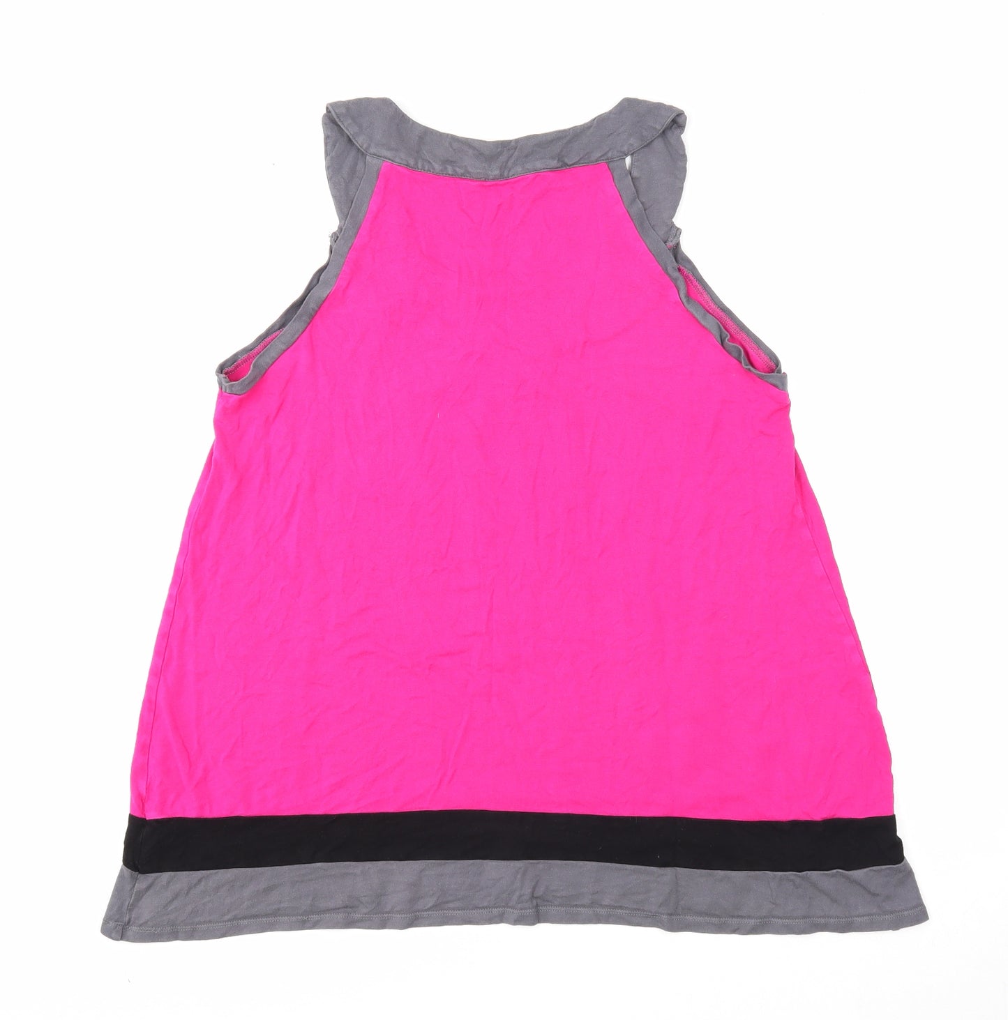 Preworn Womens Pink Viscose Basic Tank Size 18 Round Neck