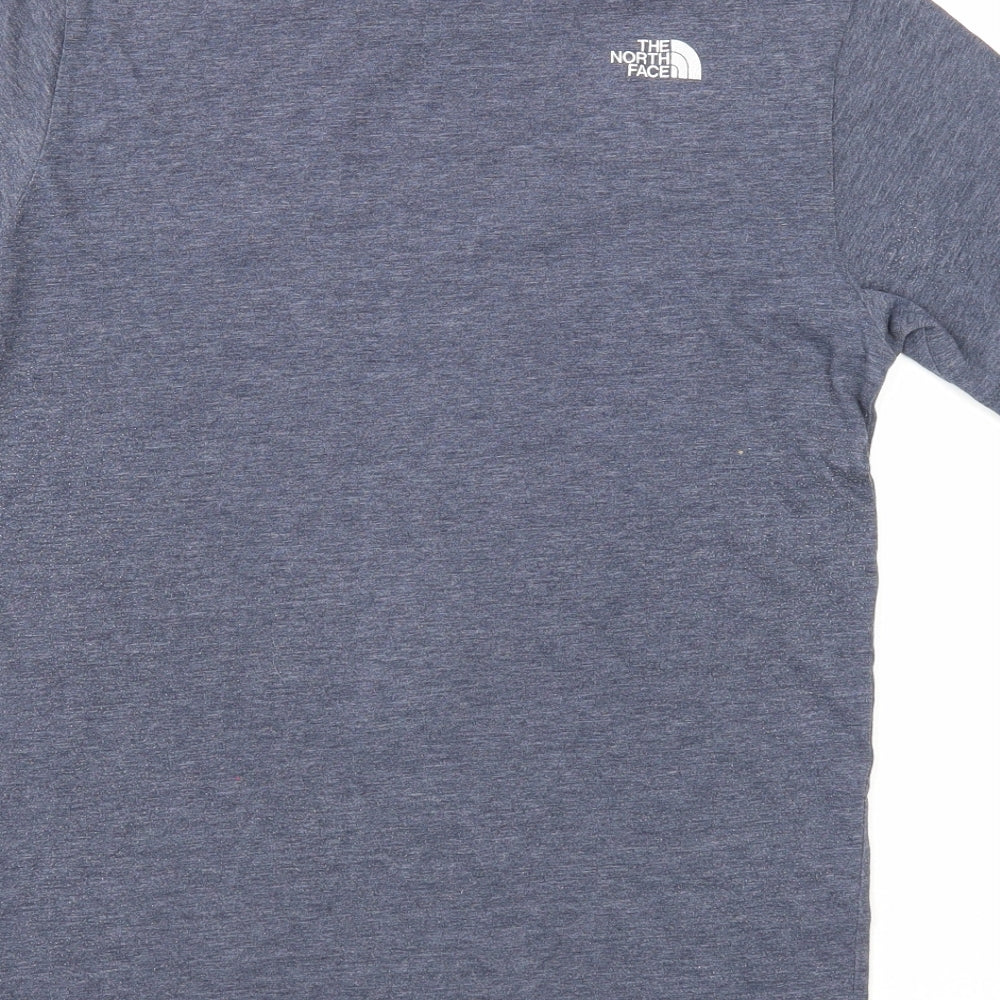The North Face Boys Blue Cotton Basic T-Shirt Size XL Round Neck Pullover