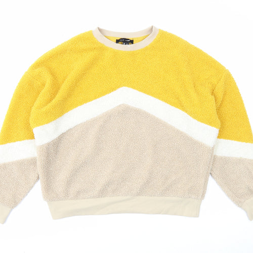 New Look Womens Beige Round Neck Polyester Pullover Jumper Size 8