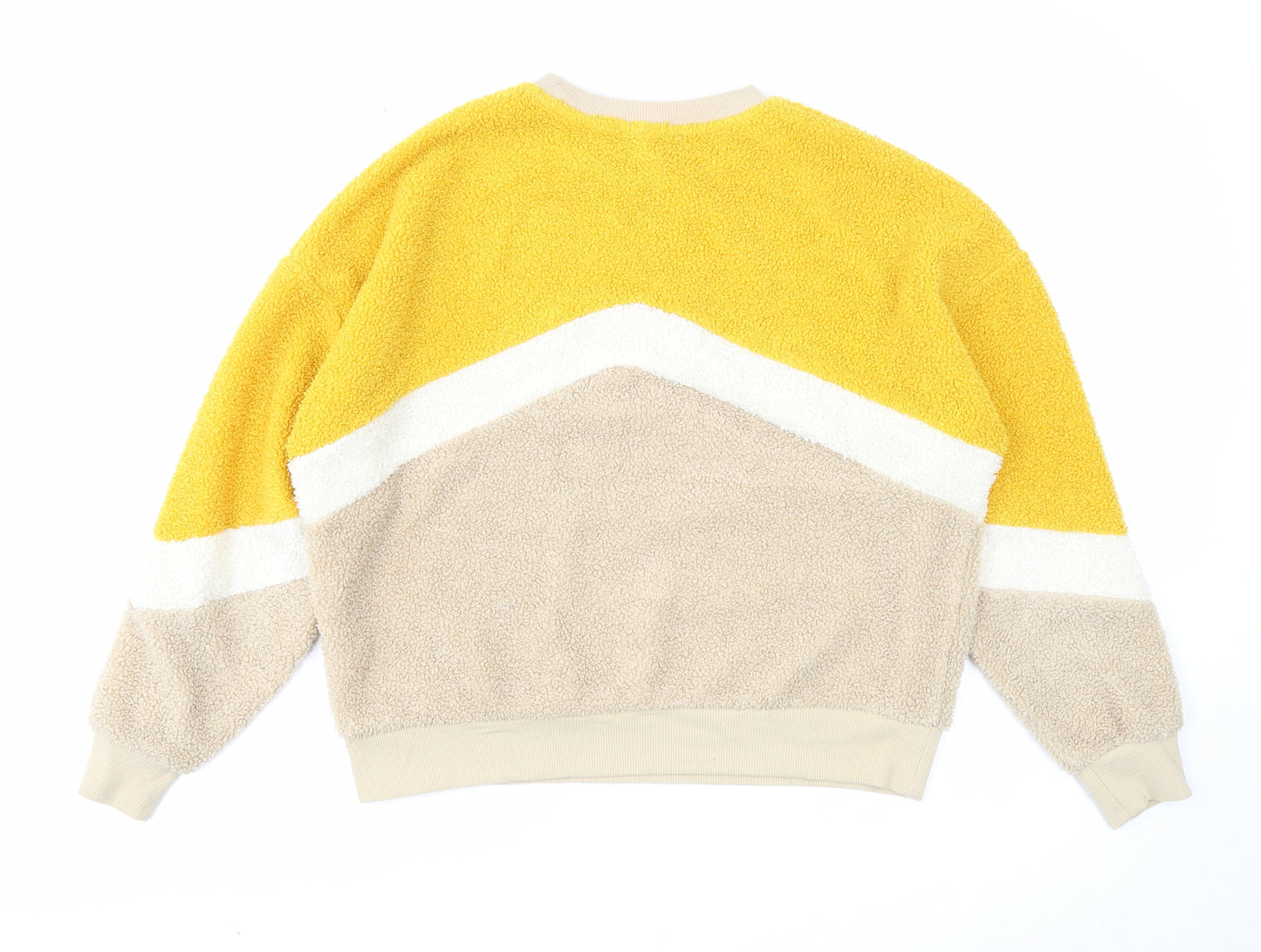 New Look Womens Beige Round Neck Polyester Pullover Jumper Size 8