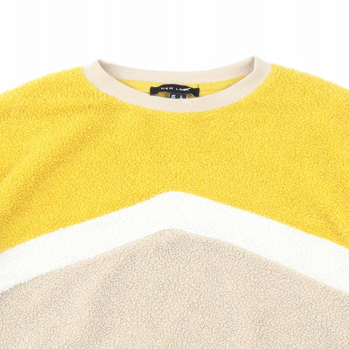 New Look Womens Beige Round Neck Polyester Pullover Jumper Size 8