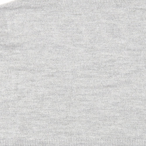 New Look Womens Grey High Neck Acrylic Pullover Jumper Size L