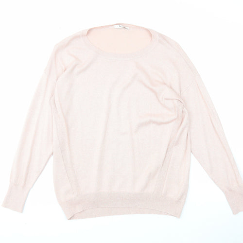 TU Womens Pink Round Neck Viscose Pullover Jumper Size 12