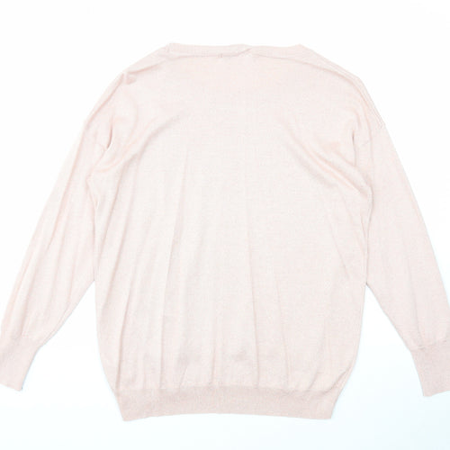 TU Womens Pink Round Neck Viscose Pullover Jumper Size 12