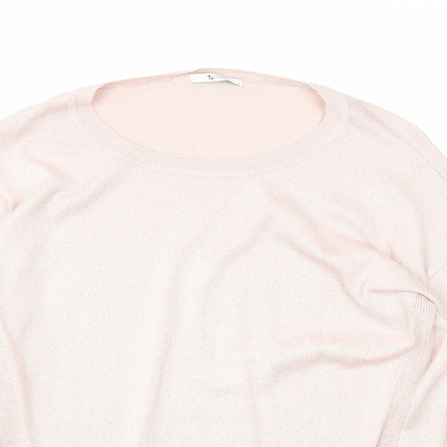 TU Womens Pink Round Neck Viscose Pullover Jumper Size 12