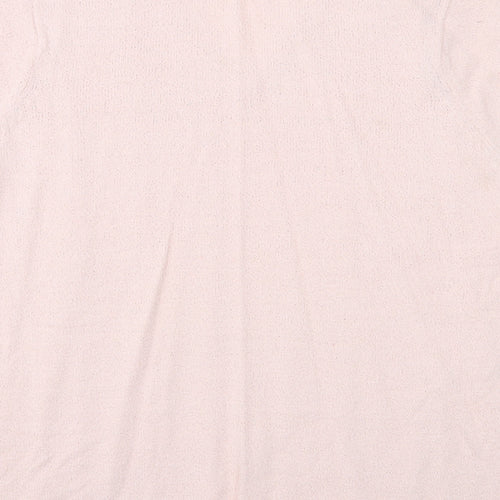 Berkertex Womens Pink V-Neck Geometric Acrylic Pullover Jumper Size 18