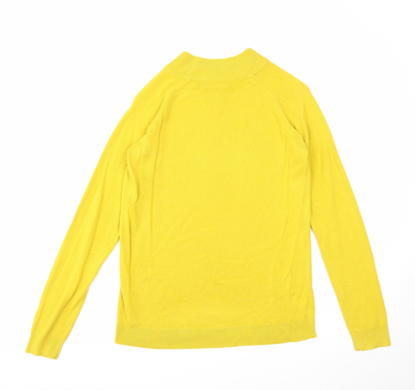 Atmosphere Womens Yellow Mock Neck Acrylic Pullover Jumper Size 12