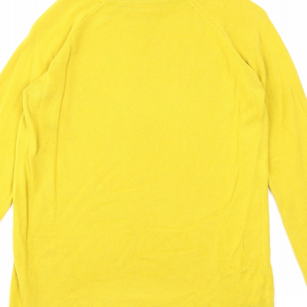 Atmosphere Womens Yellow Mock Neck Acrylic Pullover Jumper Size 12