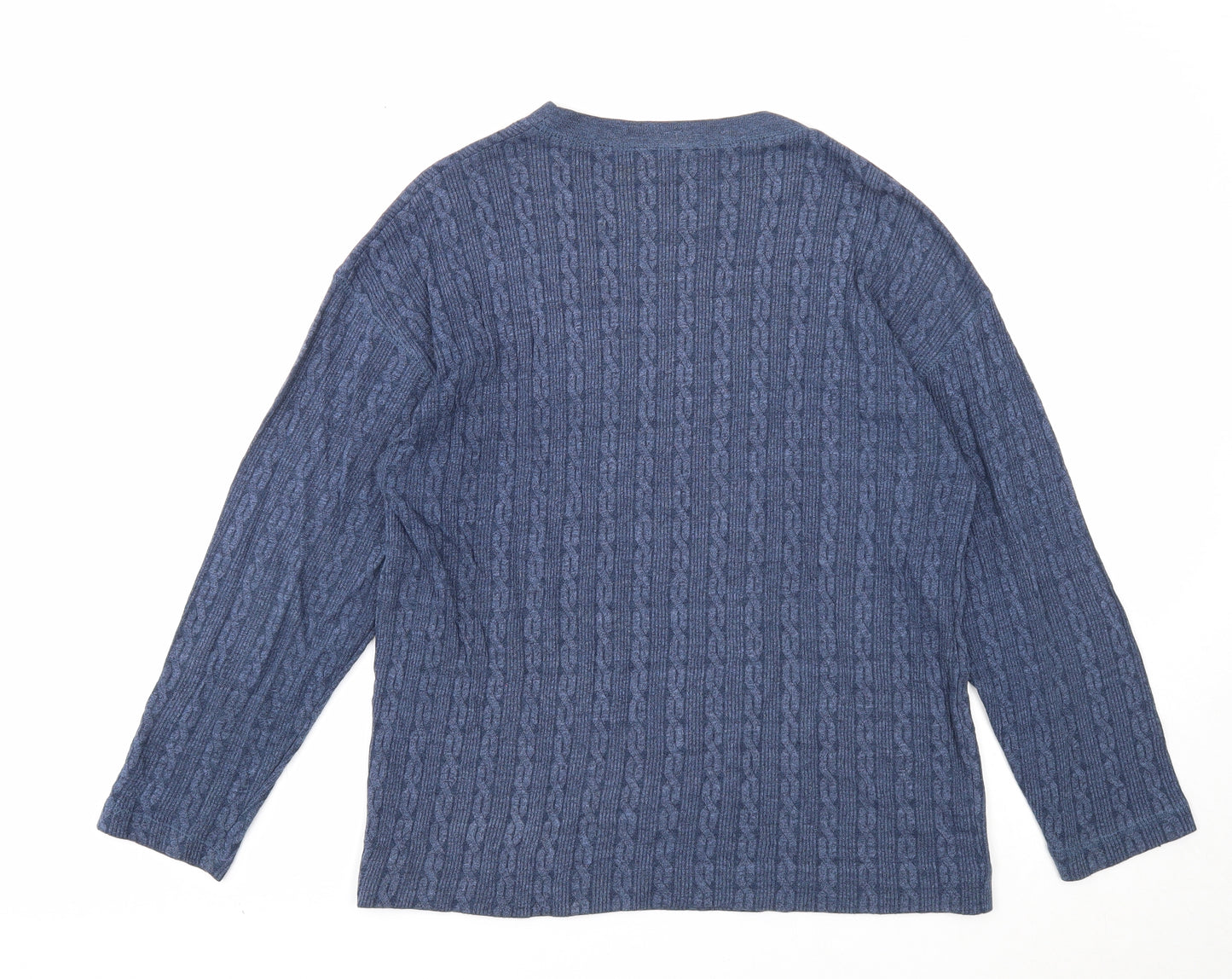 NEXT Womens Blue Polyester Basic Blouse Size S Scoop Neck