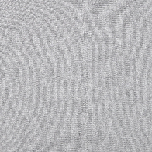 Nine Womens Grey Mock Neck Acrylic Pullover Jumper Size 12