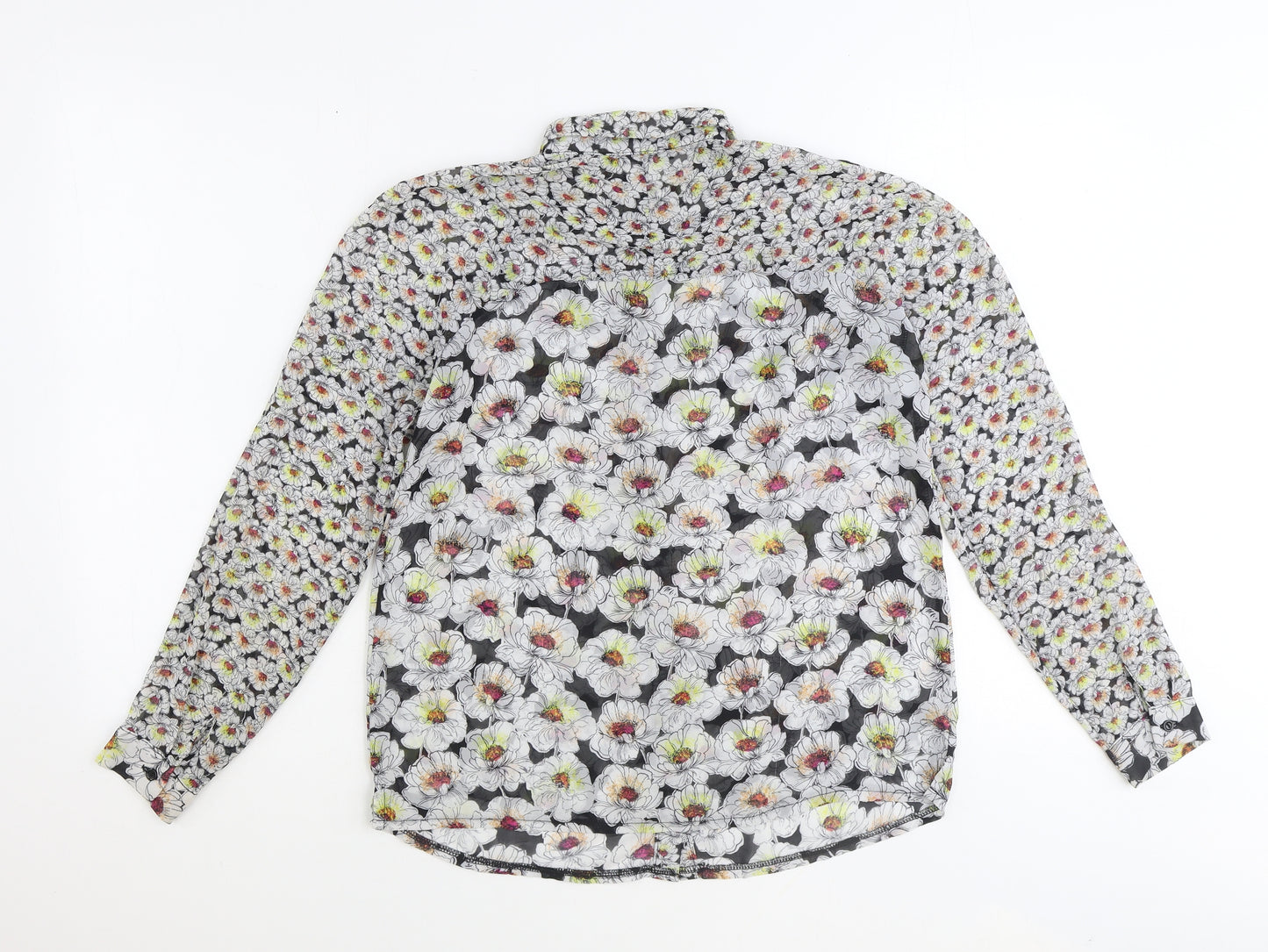 Atmosphere Womens Multicoloured Floral Polyester Basic Button-Up Size 12 Collared