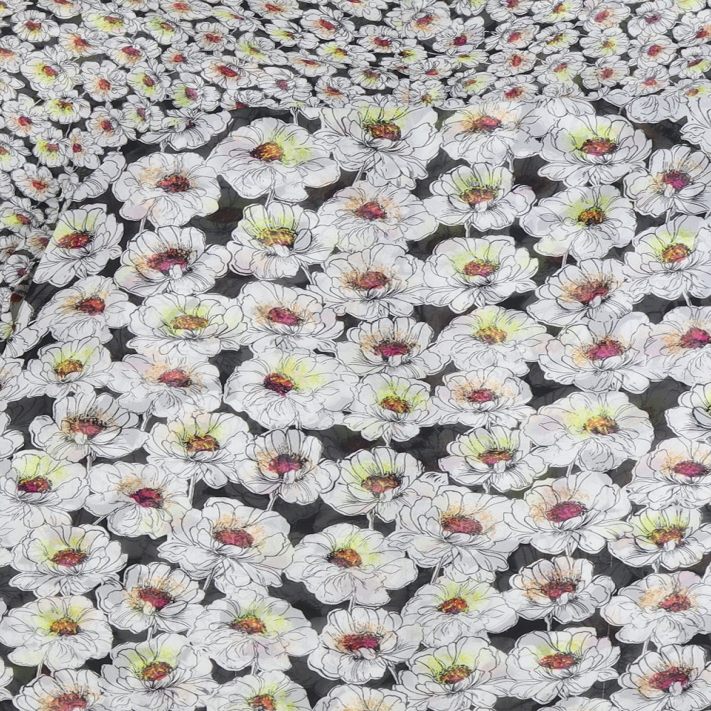 Atmosphere Womens Multicoloured Floral Polyester Basic Button-Up Size 12 Collared