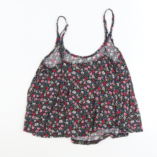 Divided by H&M Womens Multicoloured Floral Viscose Basic Tank Size 8 Scoop Neck