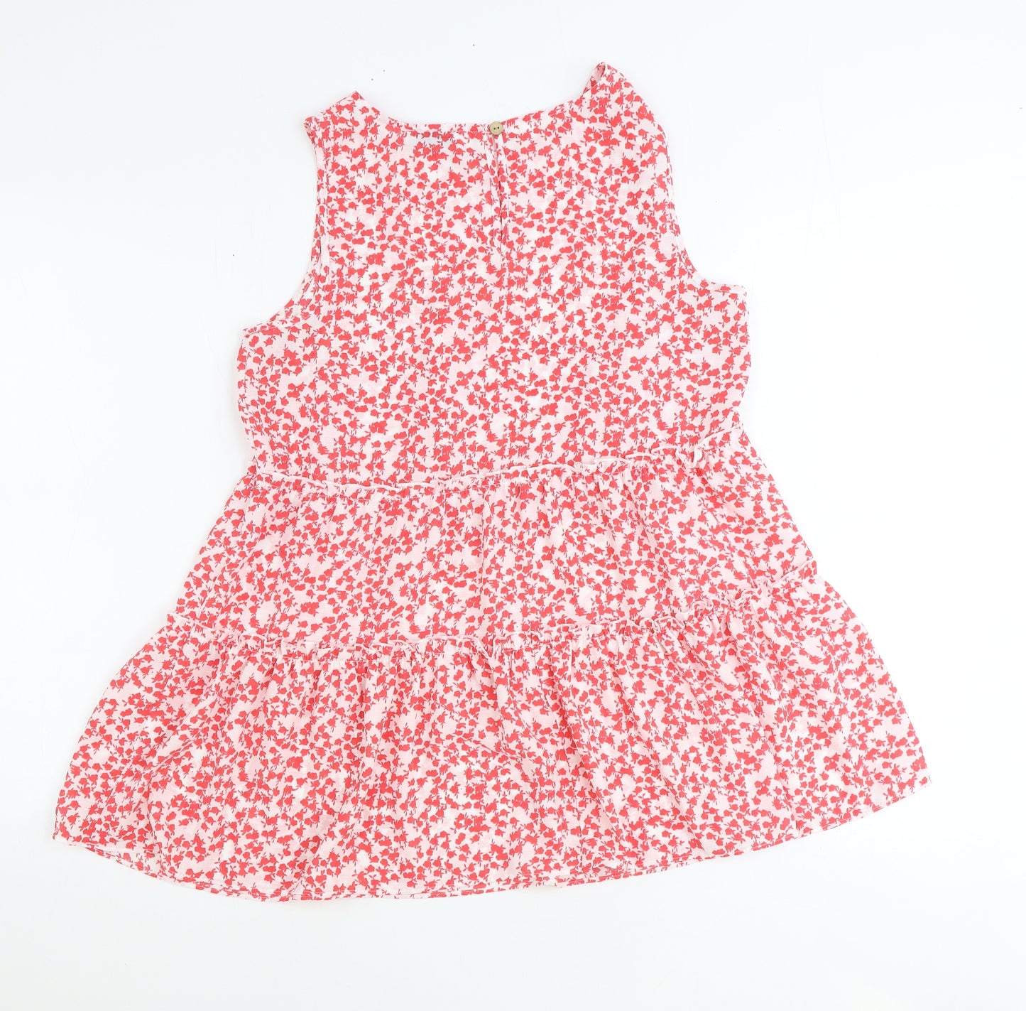 Papaya Womens Red Floral Polyester Basic Tank Size 20 Round Neck