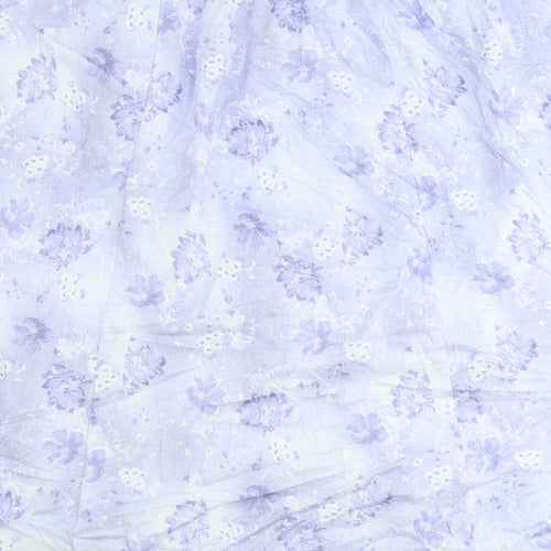 Country Collection Womens Blue Floral Polyester Swing Skirt Size 18
