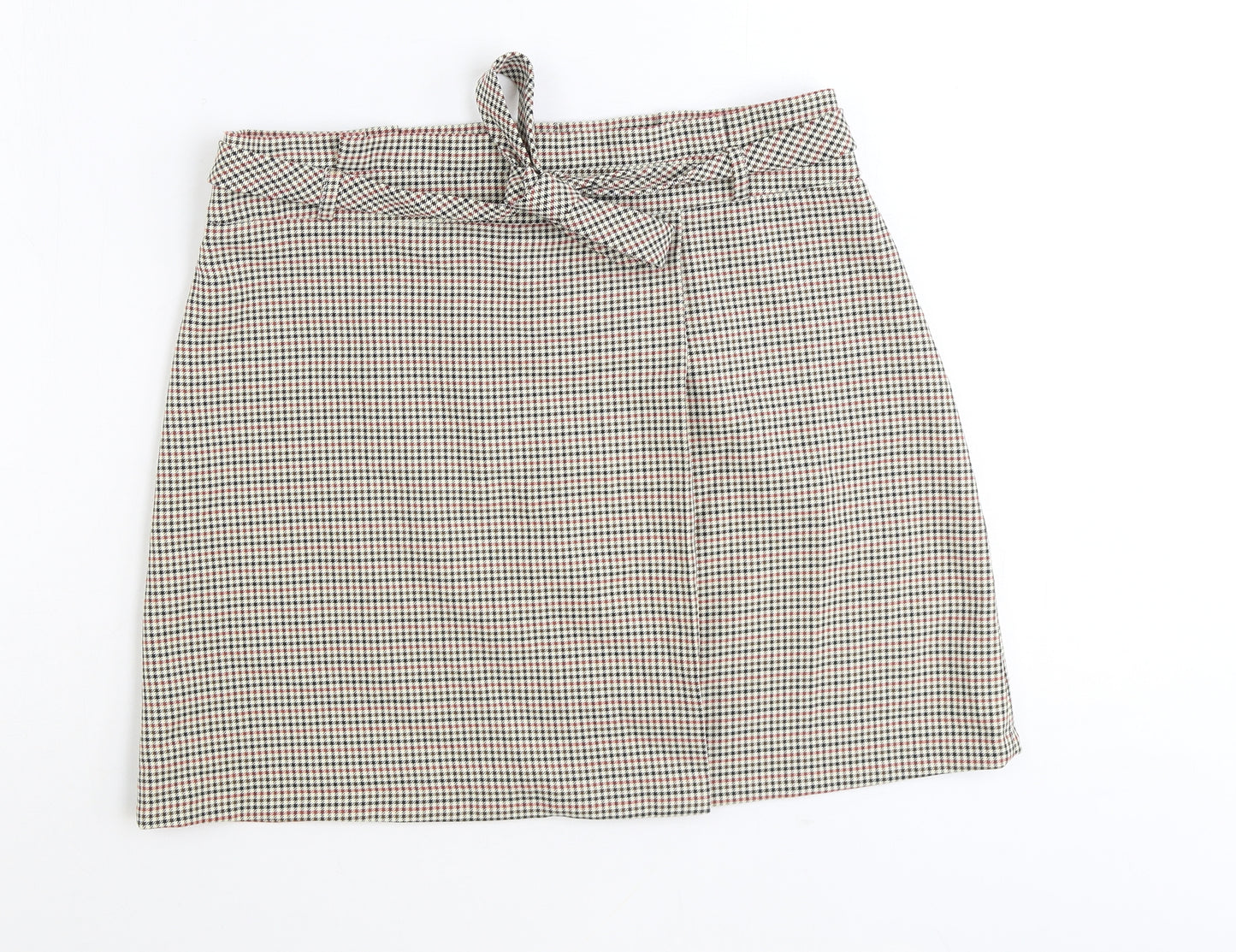George Womens Brown Plaid Polyester Straight & Pencil Skirt Size 12 Zip