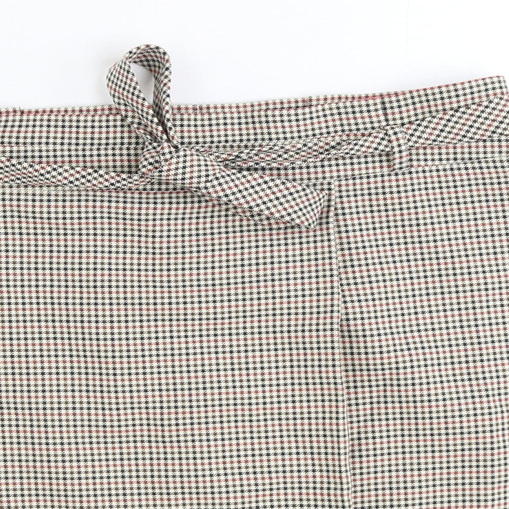 George Womens Brown Plaid Polyester Straight & Pencil Skirt Size 12 Zip