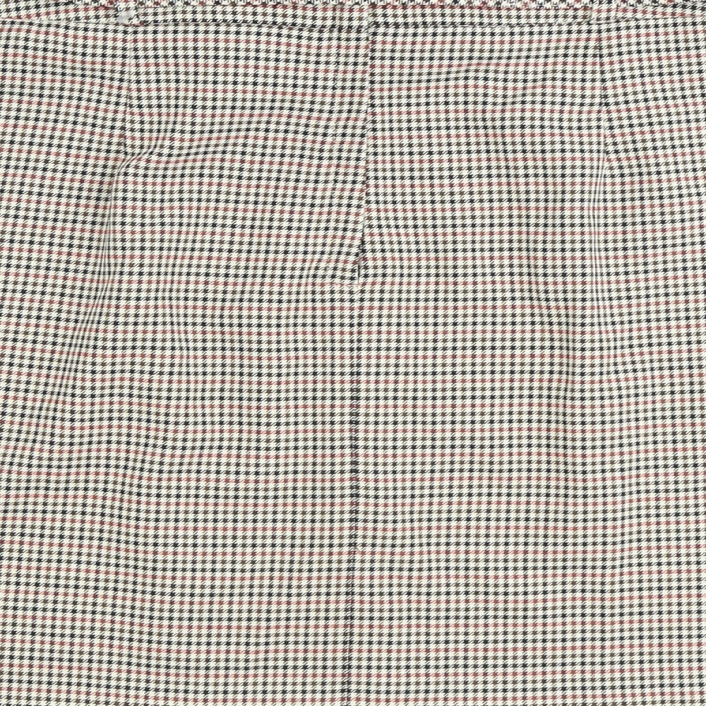 George Womens Brown Plaid Polyester Straight & Pencil Skirt Size 12 Zip