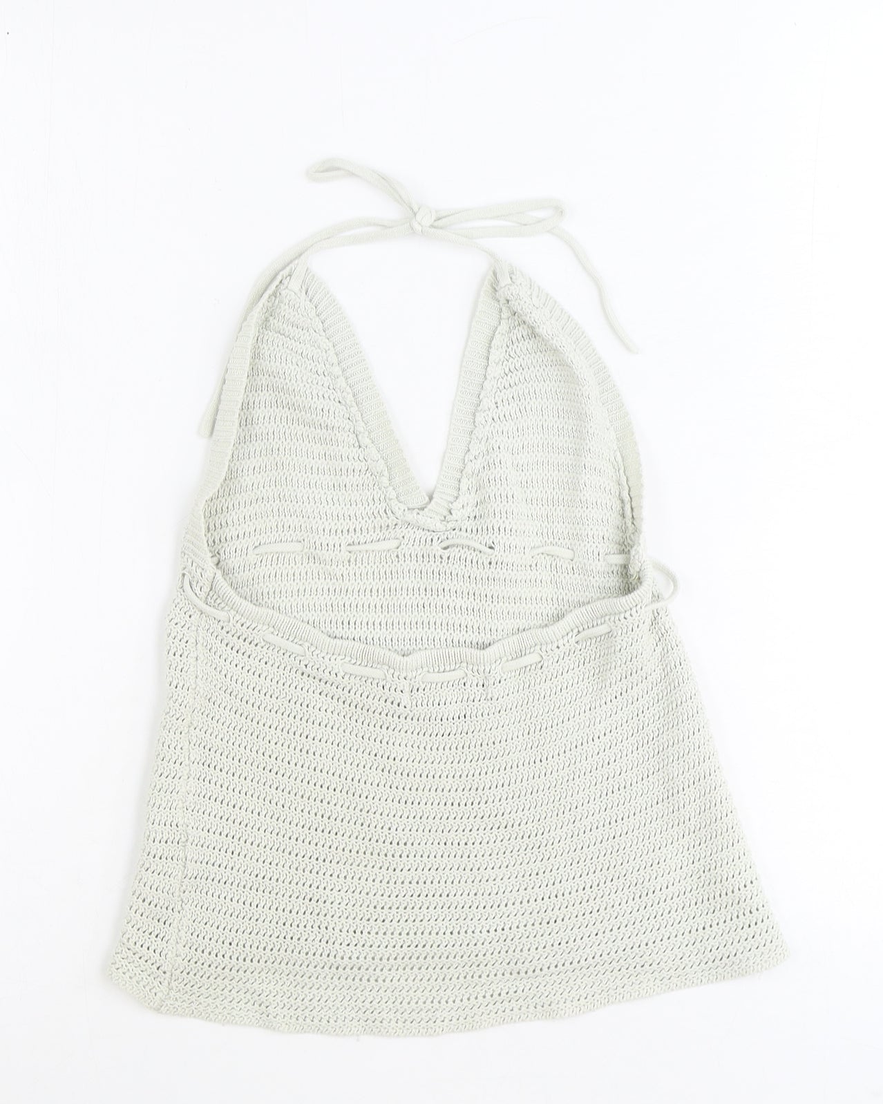 Atmosphere Womens Beige Cotton Cropped Tank Size S Halter