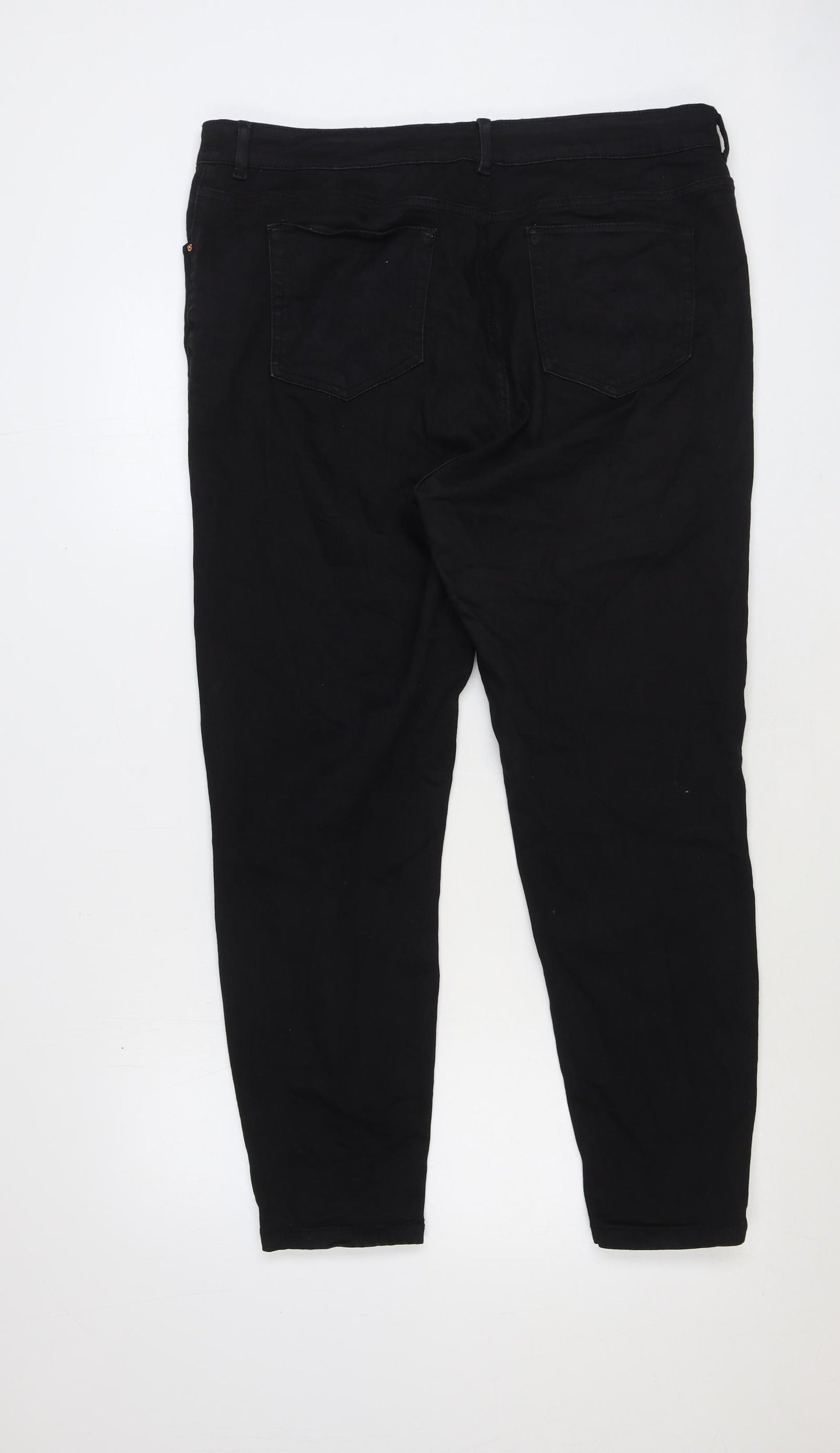 ASOS Womens Black Cotton Skinny Jeans Size 20 Regular Zip