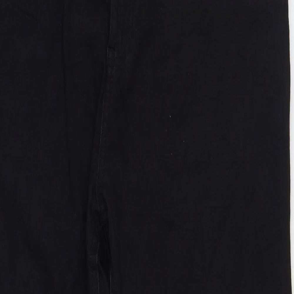 ASOS Womens Black Cotton Skinny Jeans Size 20 Regular Zip