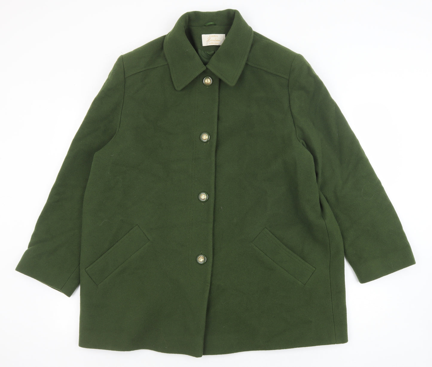 Eastex Womens Green Pea Coat Jacket Size 16 Button