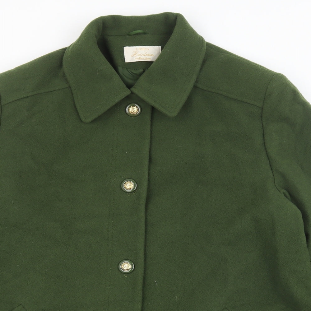 Eastex Womens Green Pea Coat Jacket Size 16 Button