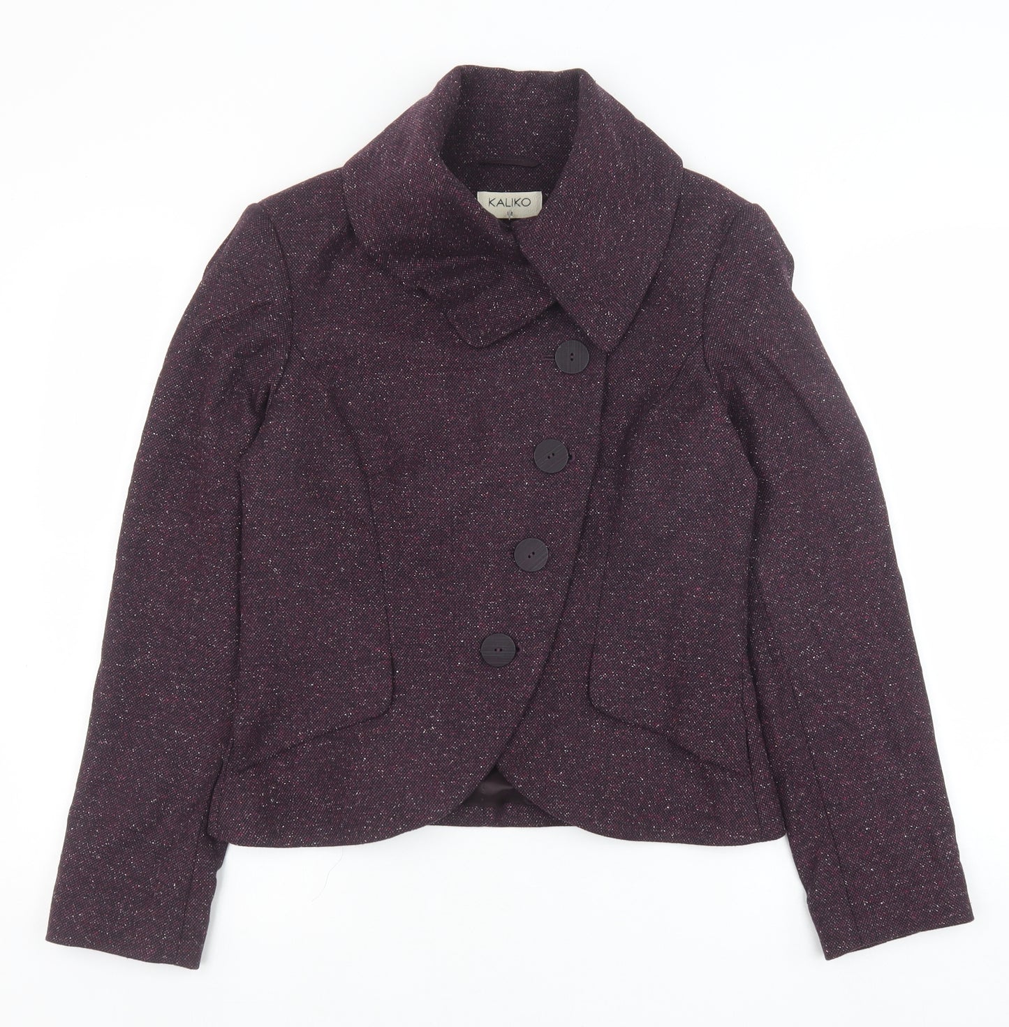 Kaliko Womens Purple Jacket Size 12 Button
