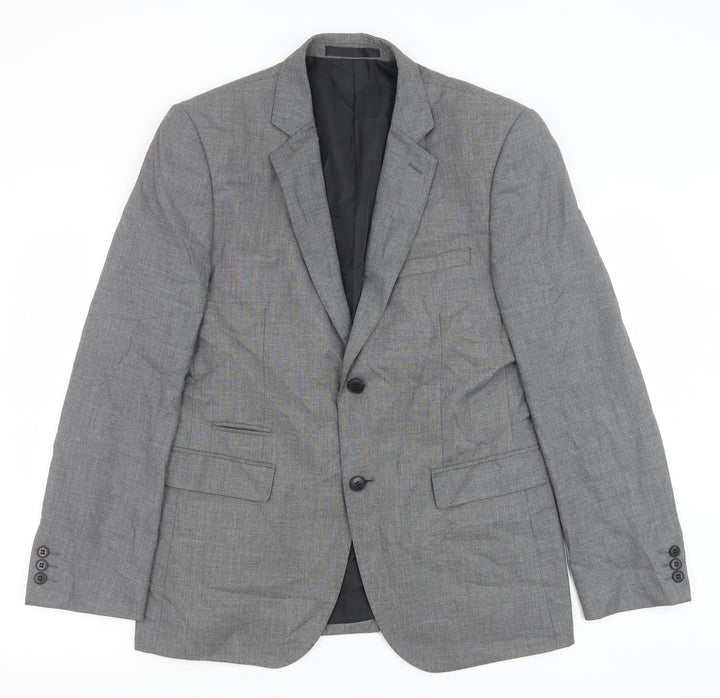 Marks and Spencer Mens Grey Polyester Jacket Suit Jacket Size 40 Regular