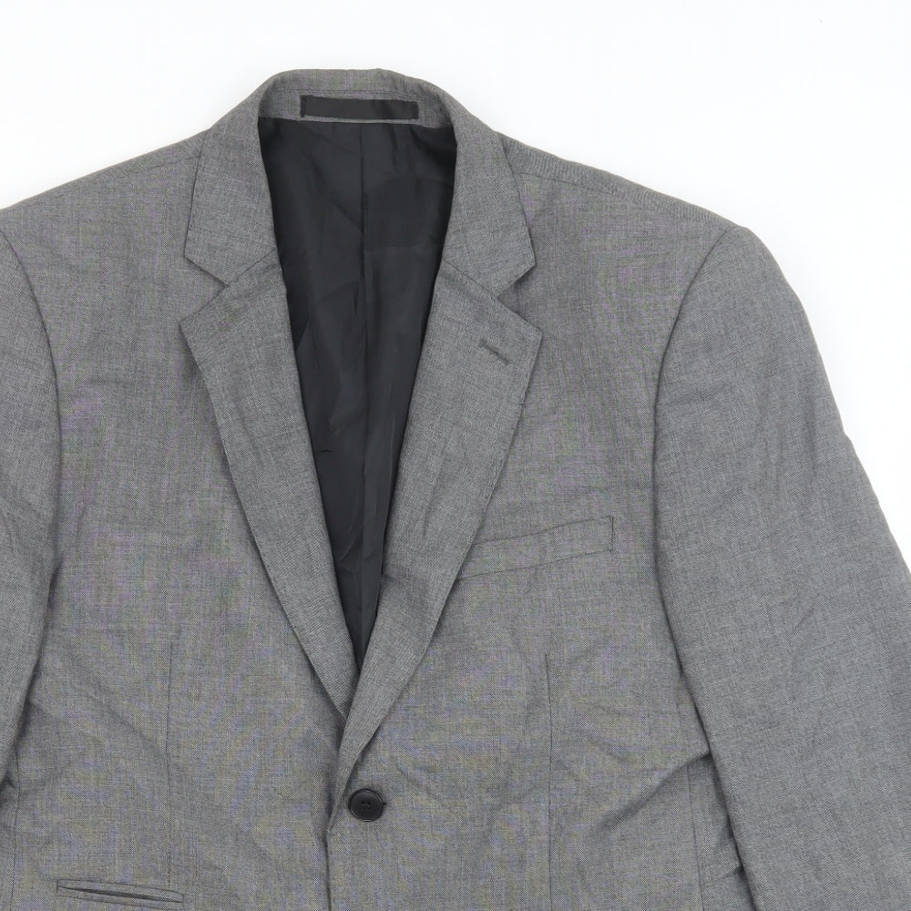 Marks and Spencer Mens Grey Polyester Jacket Suit Jacket Size 40 Regular