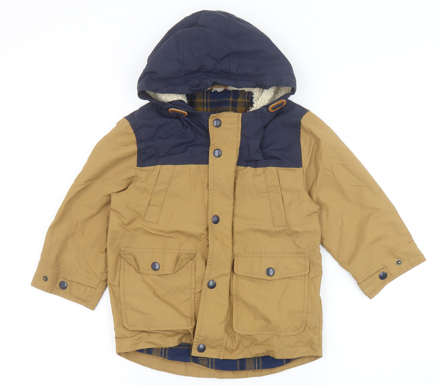 George Boys Brown Jacket Size 2-3 Years Zip