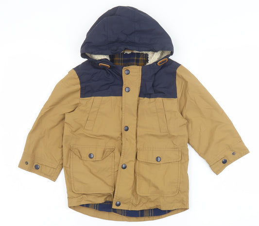 George Boys Brown Jacket Size 2-3 Years Zip