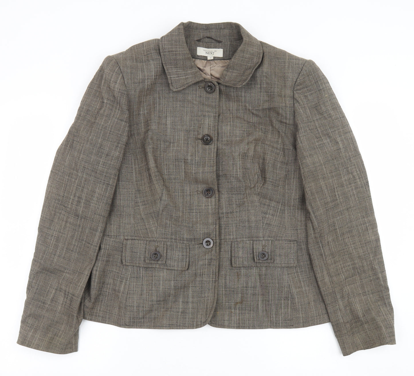 NEXT Womens Grey Jacket Size 16 Button