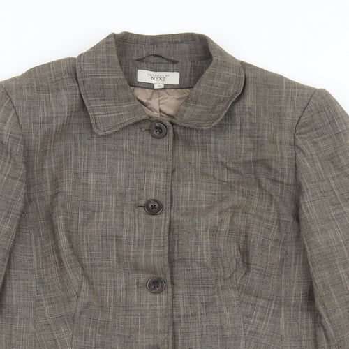 NEXT Womens Grey Jacket Size 16 Button